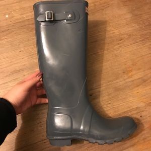 Grey hunter rain boots